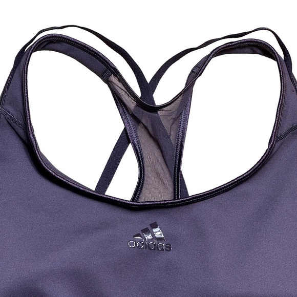 Adidas Deep Purple Racerback High Intensity Sports ‘Glam’ Bra US L - Picture 3 of 8